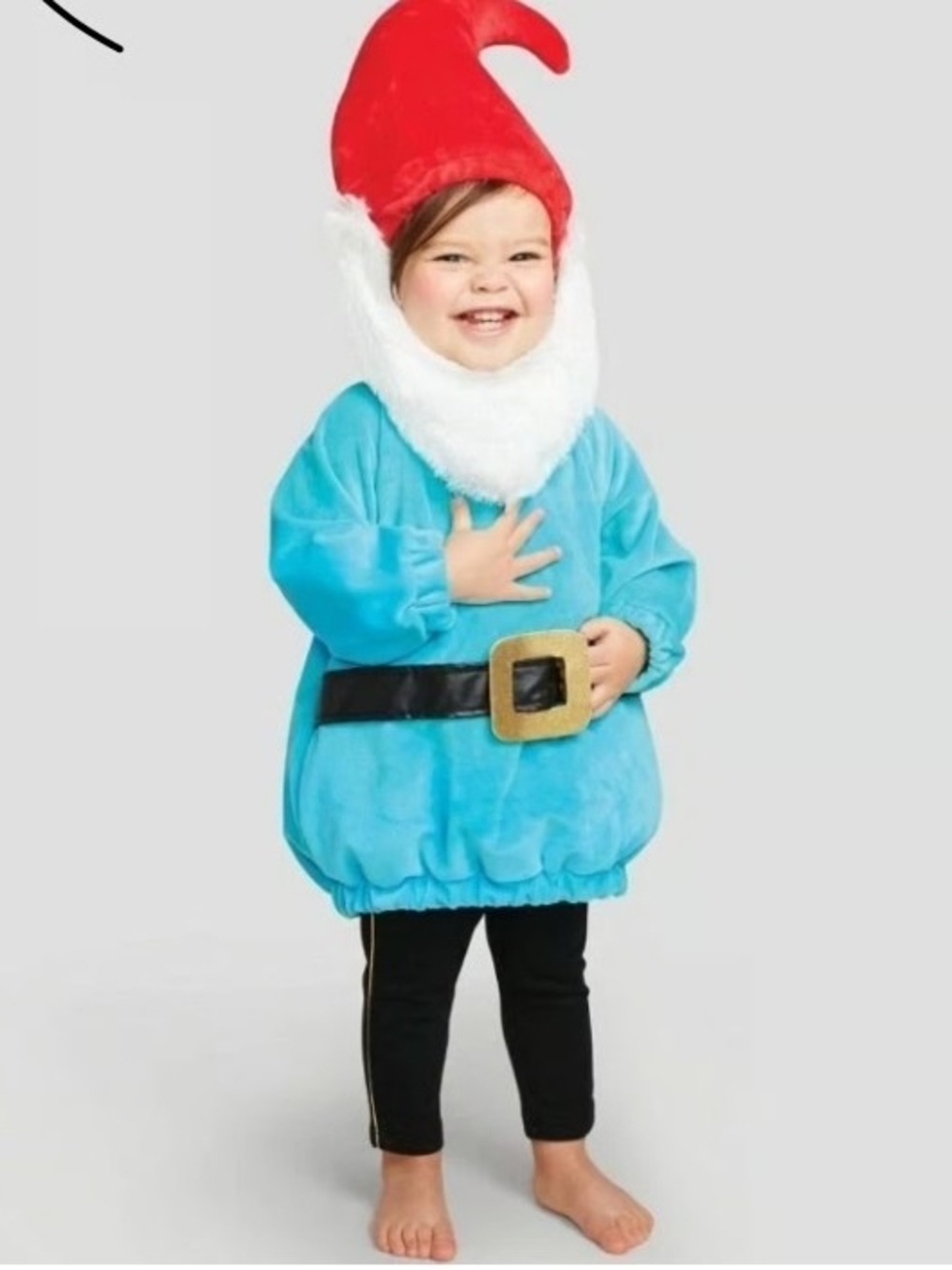 Hide & Eek Blue Gnome Costume with Red Hat and White Beard Size 0 - 6 Months NWT